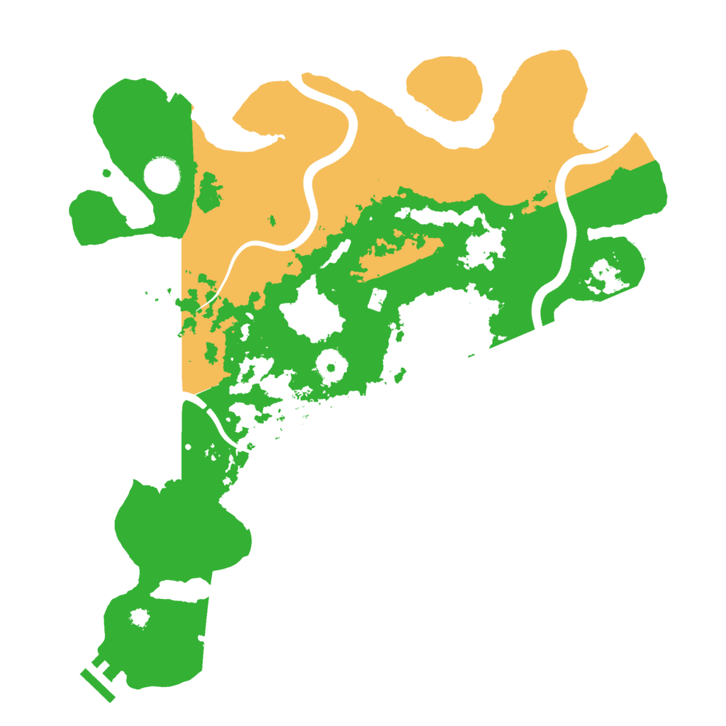 Biome Rust Map: Procedural Map, Size: 3500, Seed: 127516