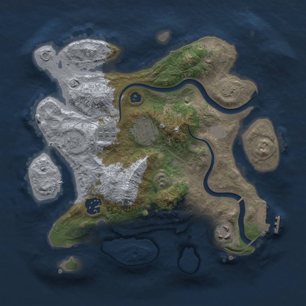 Rust Map: Procedural Map, Size: 2750, Seed: 1766273008, 8 Monuments