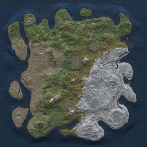 Thumbnail Rust Map: Procedural Map, Size: 4100, Seed: 54184, 18 Monuments