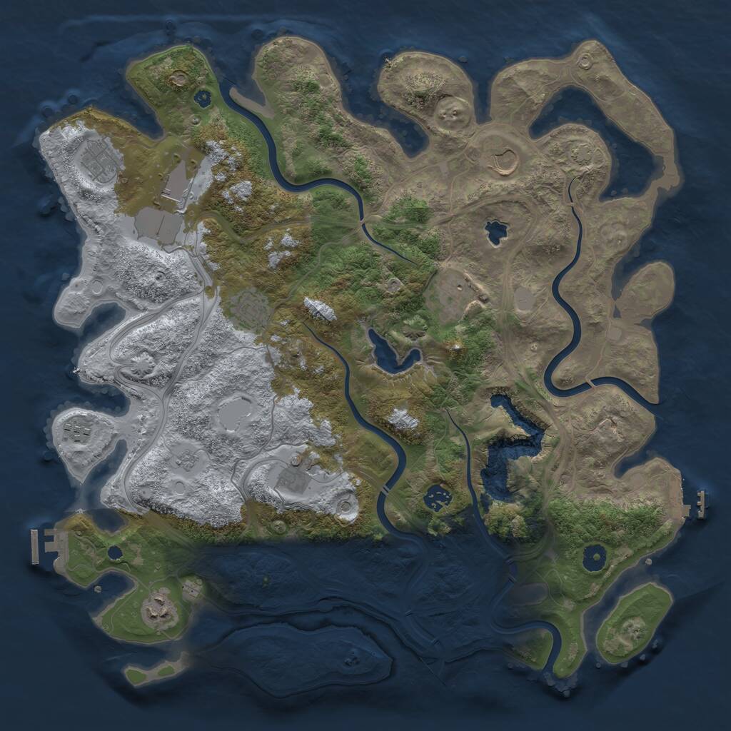 Rust Map: Procedural Map, Size: 4250, Seed: 861491942, 15 Monuments