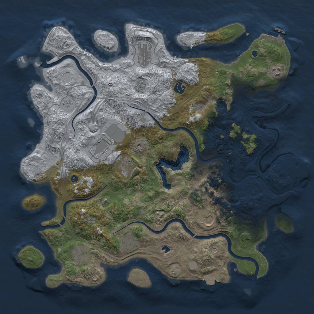 Rust Map: Procedural Map, Size: 4250, Seed: 134346793, 15 Monuments