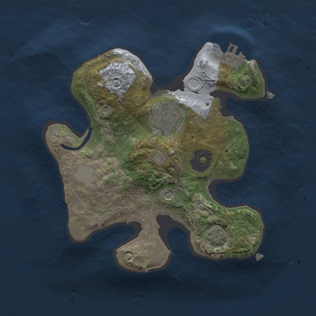Rust Map: Procedural Map, Size: 2100, Seed: 1835778212, 7 Monuments