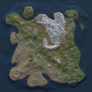 Thumbnail Rust Map: Procedural Map, Size: 3500, Seed: 44013521, 17 Monuments