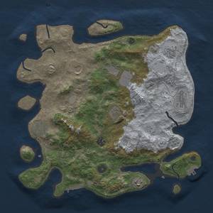 Thumbnail Rust Map: Procedural Map, Size: 3680, Seed: 967020854, 17 Monuments