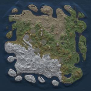 Thumbnail Rust Map: Procedural Map, Size: 4500, Seed: 1906189888, 19 Monuments