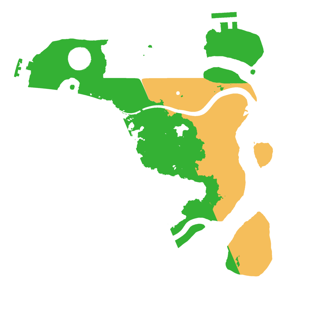 Biome Rust Map: Procedural Map, Size: 2500, Seed: 1890241016