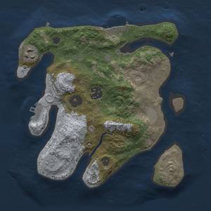 Thumbnail Rust Map: Procedural Map, Size: 2500, Seed: 1890241016, 9 Monuments