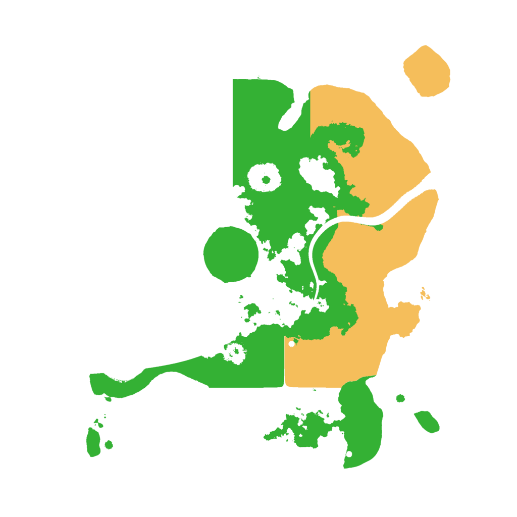 Biome Rust Map: Procedural Map, Size: 2500, Seed: 663844292