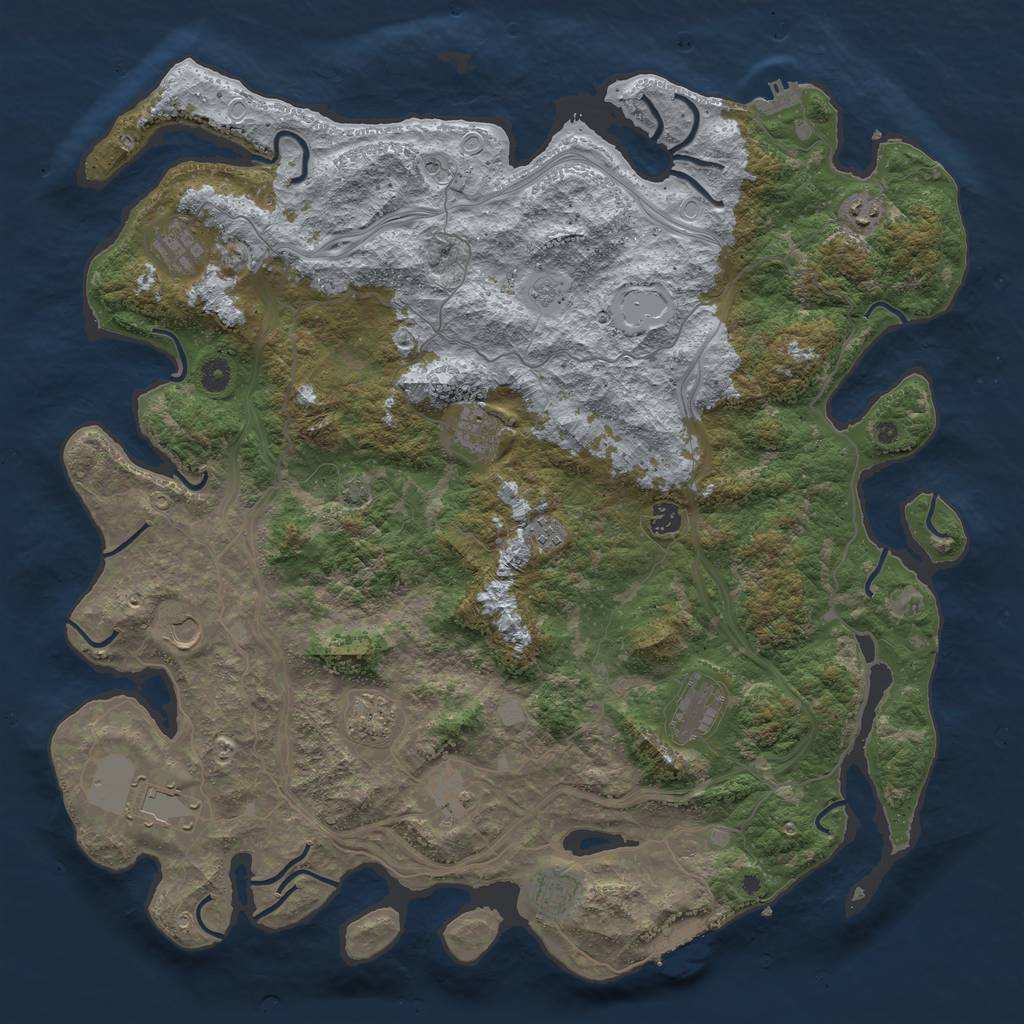 Rust Map: Procedural Map, Size: 4800, Seed: 1631290212, 19 Monuments
