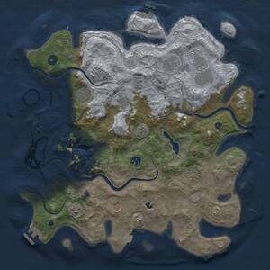 Thumbnail Rust Map: Procedural Map, Size: 4000, Seed: 1334, 15 Monuments