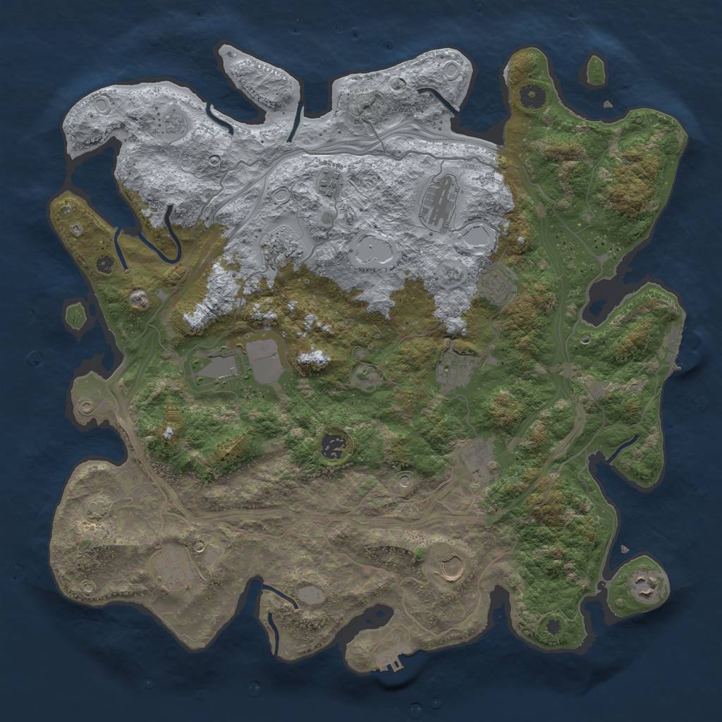 Rust Map: Procedural Map, Size: 4250, Seed: 1809200964, 19 Monuments