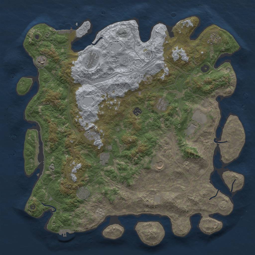 Rust Map: Procedural Map, Size: 4700, Seed: 25010, 19 Monuments