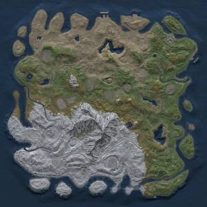 Thumbnail Rust Map: Procedural Map, Size: 5000, Seed: 1992865852, 16 Monuments