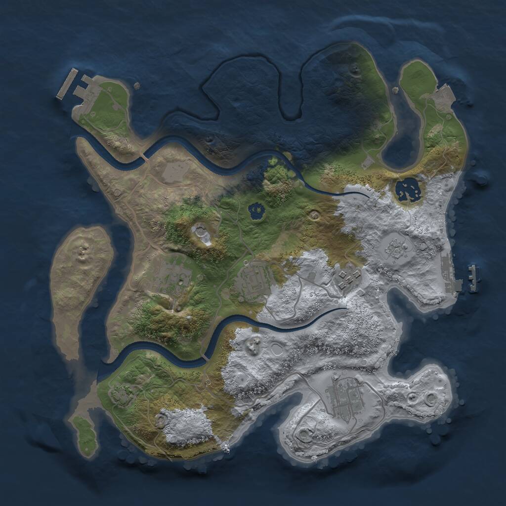 Rust Map: Procedural Map, Size: 3000, Seed: 1623362, 11 Monuments
