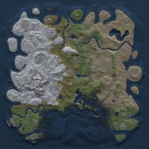 Thumbnail Rust Map: Procedural Map, Size: 5000, Seed: 1484803285, 17 Monuments