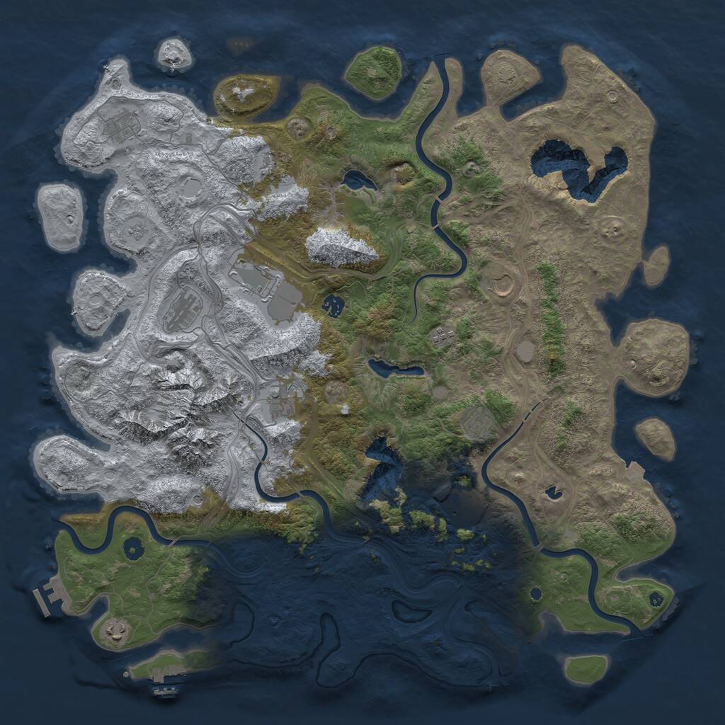Rust Map: Procedural Map, Size: 5000, Seed: 1484803285, 17 Monuments