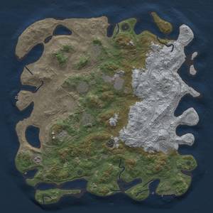 Thumbnail Rust Map: Procedural Map, Size: 4500, Seed: 1600393819, 17 Monuments