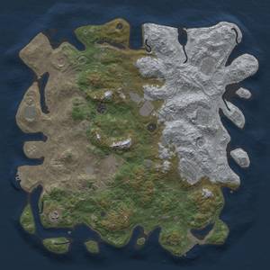 Thumbnail Rust Map: Procedural Map, Size: 4500, Seed: 1369285740, 18 Monuments