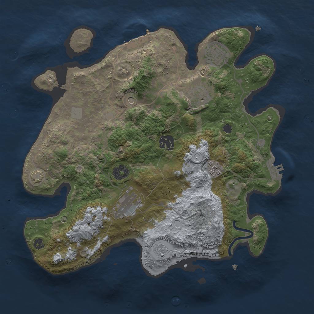 Rust Map: Procedural Map, Size: 3000, Seed: 13071692, 13 Monuments