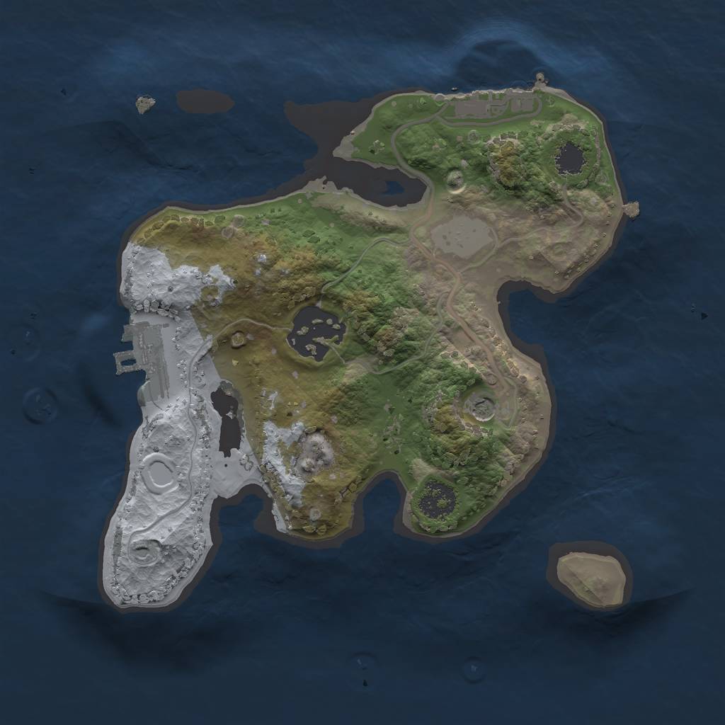 Rust Map: Procedural Map, Size: 2000, Seed: 815488022, 7 Monuments