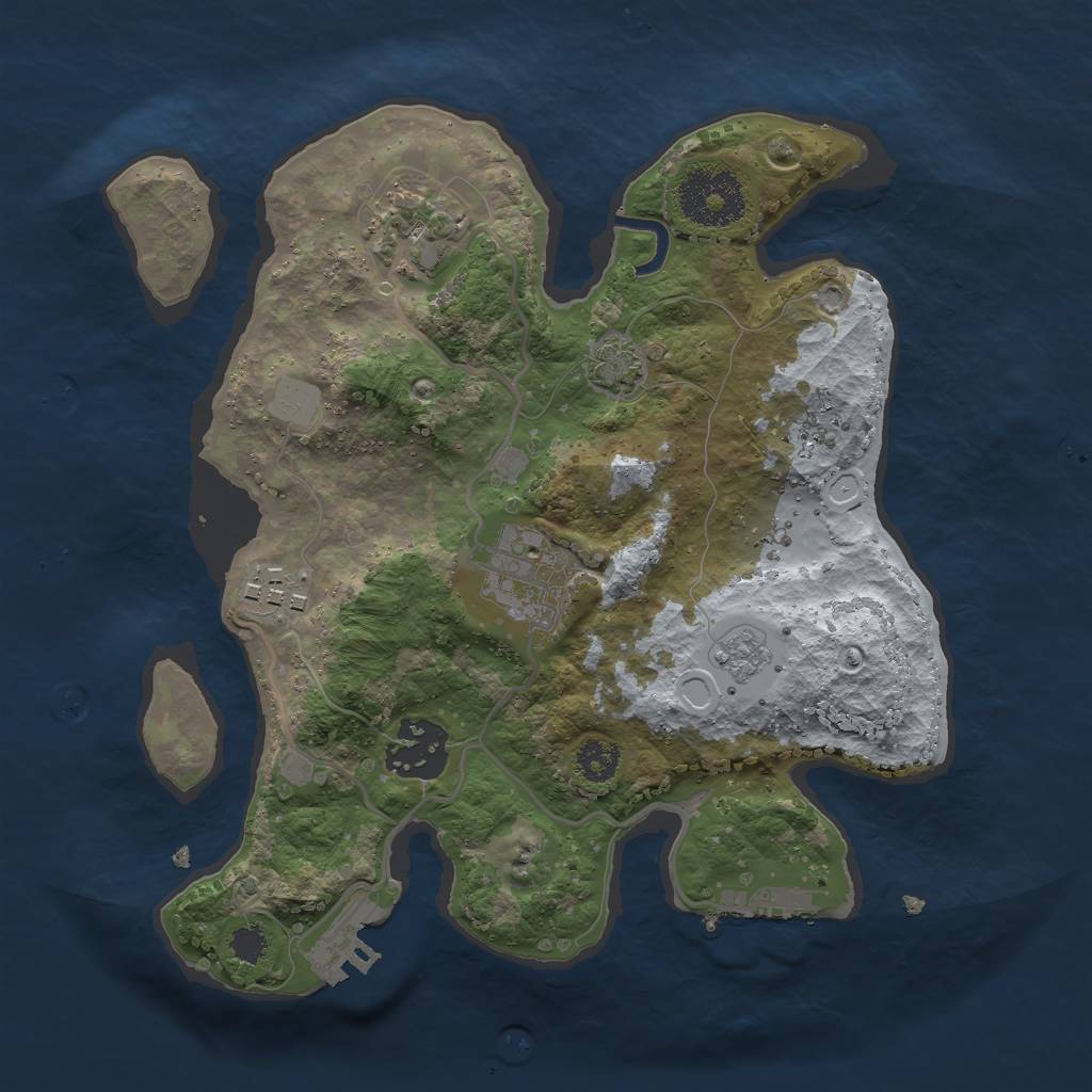 Rust Map: Procedural Map, Size: 2600, Seed: 87263580, 11 Monuments