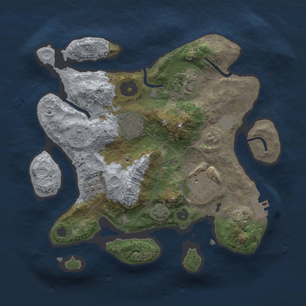 Rust Map: Procedural Map, Size: 2700, Seed: 1766273008, 10 Monuments