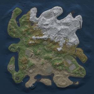 Thumbnail Rust Map: Procedural Map, Size: 3600, Seed: 73518902, 17 Monuments