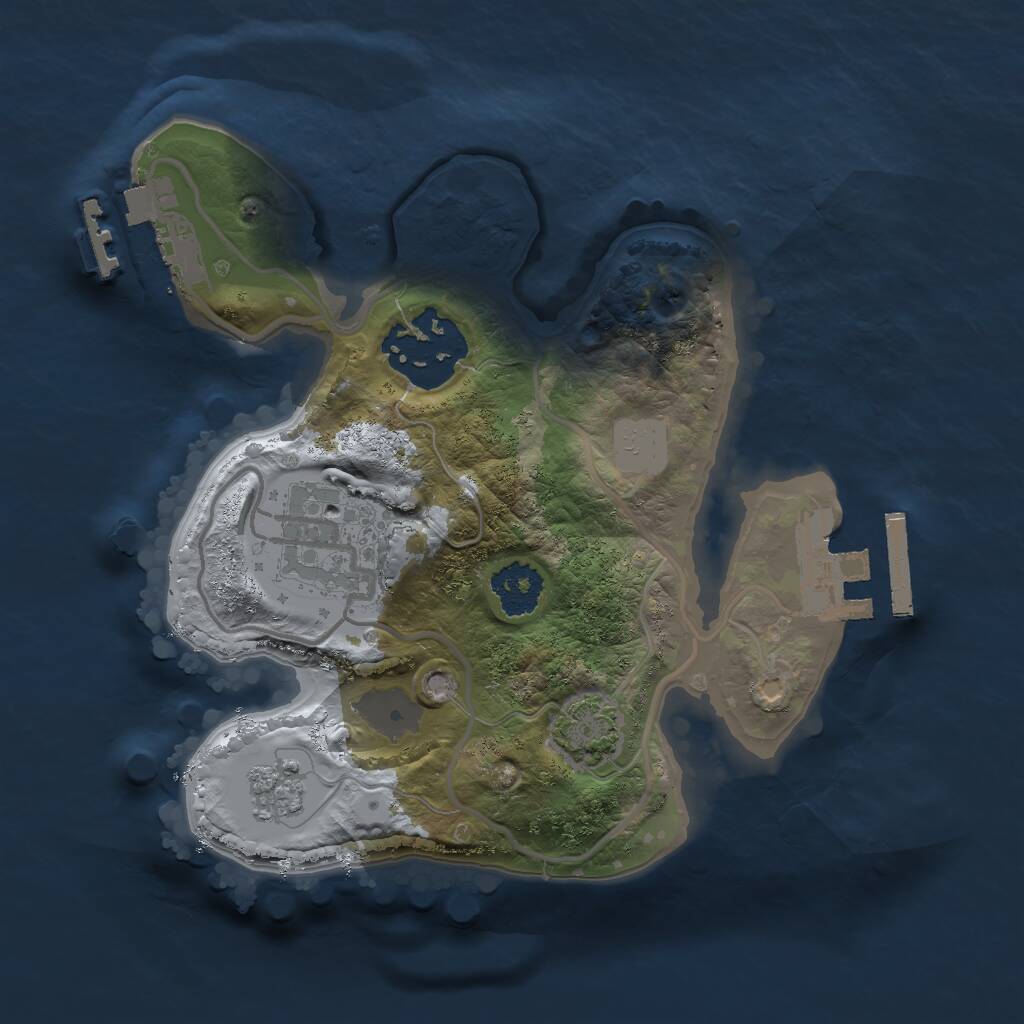 Rust Map: Procedural Map, Size: 2000, Seed: 1248865789, 7 Monuments