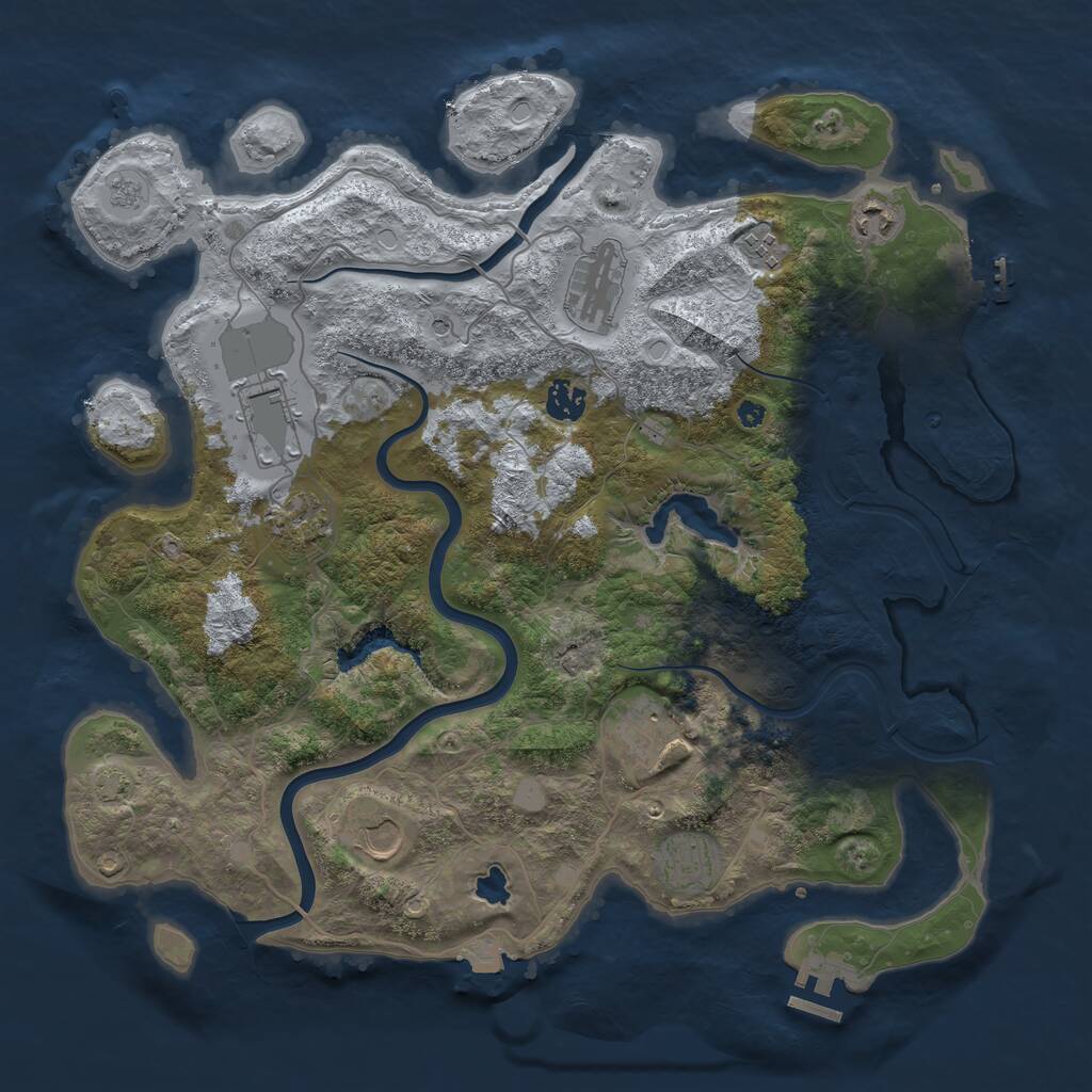 Rust Map: Procedural Map, Size: 4000, Seed: 867950611, 15 Monuments
