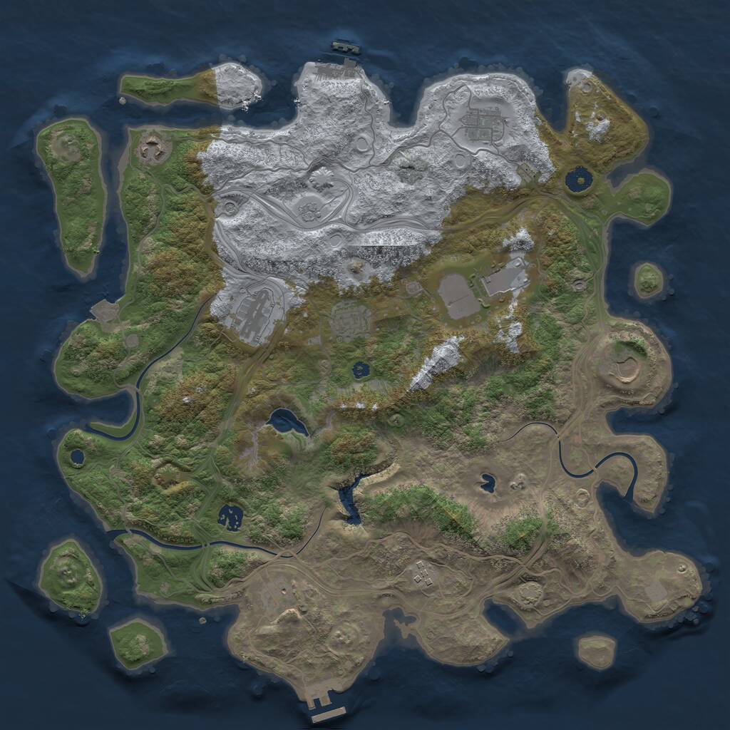 Rust Map: Procedural Map, Size: 4250, Seed: 67595078, 15 Monuments
