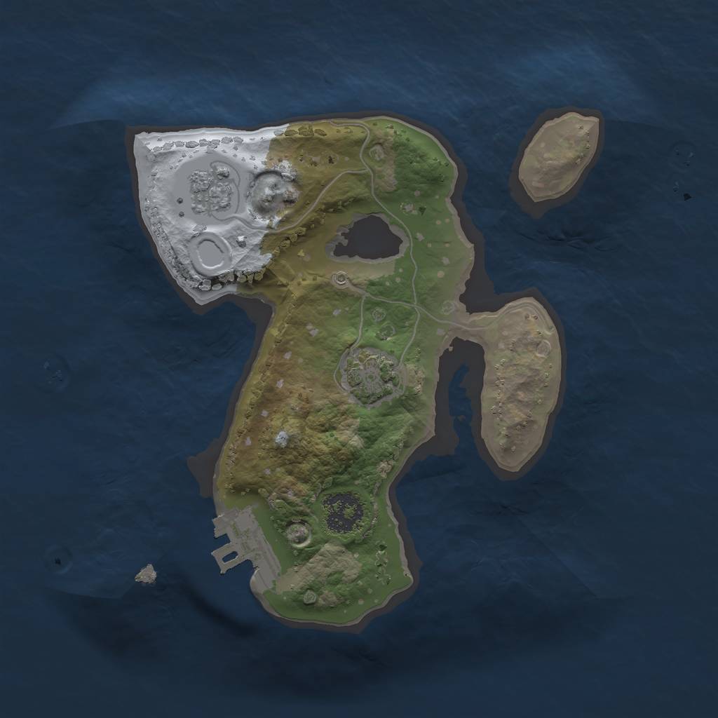 Rust Map: Procedural Map, Size: 1800, Seed: 877659797, 6 Monuments
