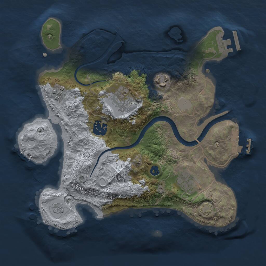 Rust Map: Procedural Map, Size: 2700, Seed: 533672879, 10 Monuments