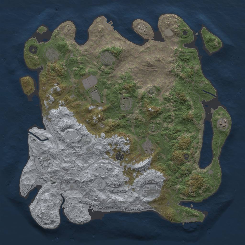 Rust Map: Procedural Map, Size: 4250, Seed: 31141, 18 Monuments
