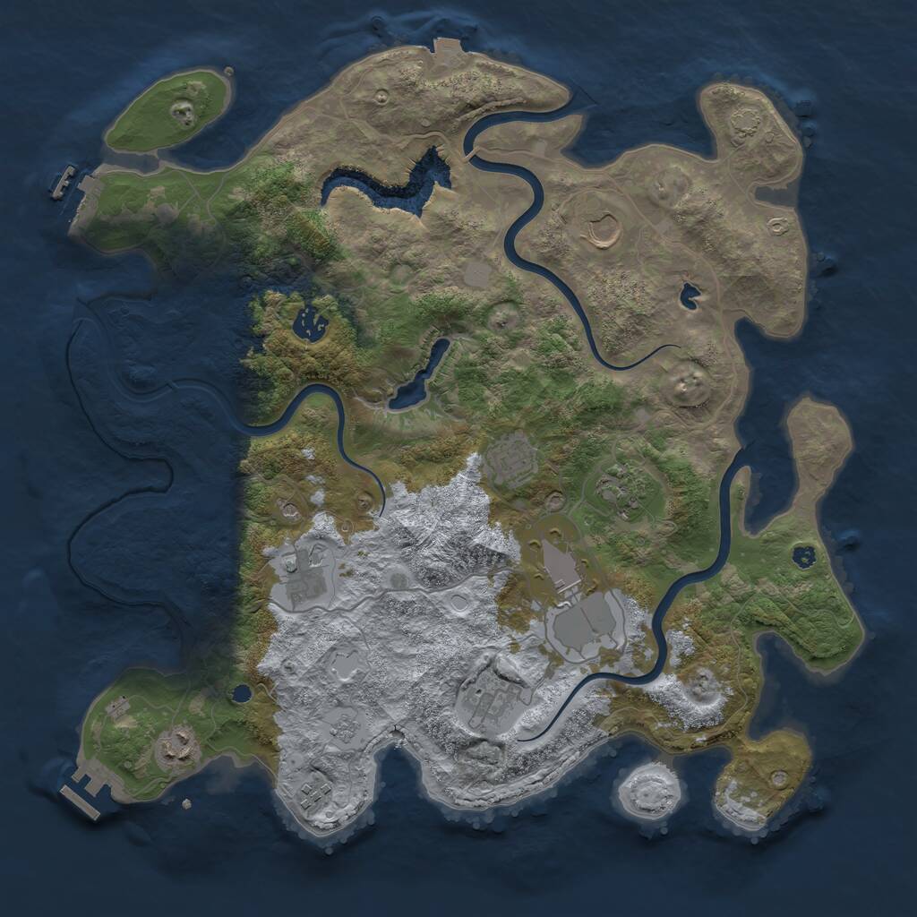 Rust Map: Procedural Map, Size: 4000, Seed: 61720203, 15 Monuments