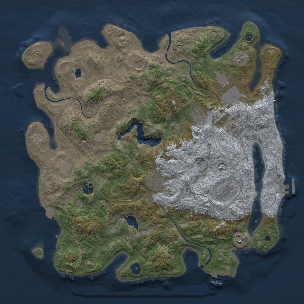 Rust Map: Procedural Map, Size: 4250, Seed: 1350535815, 15 Monuments