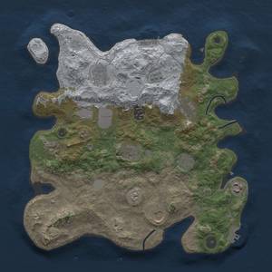 Thumbnail Rust Map: Procedural Map, Size: 3500, Seed: 300813725, 18 Monuments