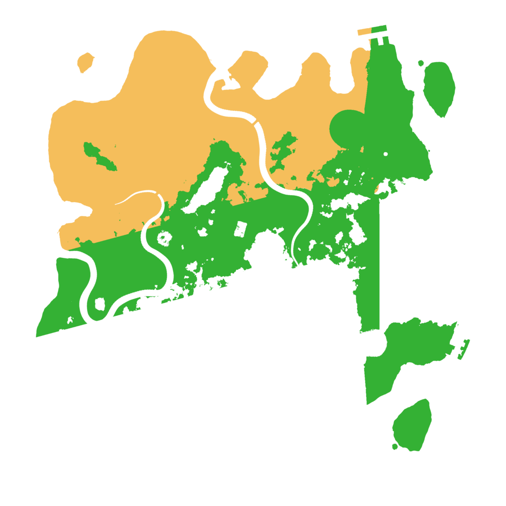 Biome Rust Map: Procedural Map, Size: 3500, Seed: 624593038