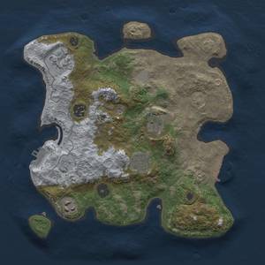 Thumbnail Rust Map: Procedural Map, Size: 3000, Seed: 16738, 13 Monuments