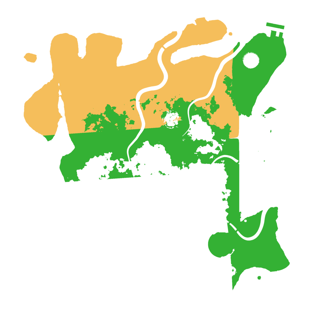 Biome Rust Map: Procedural Map, Size: 3550, Seed: 92656028