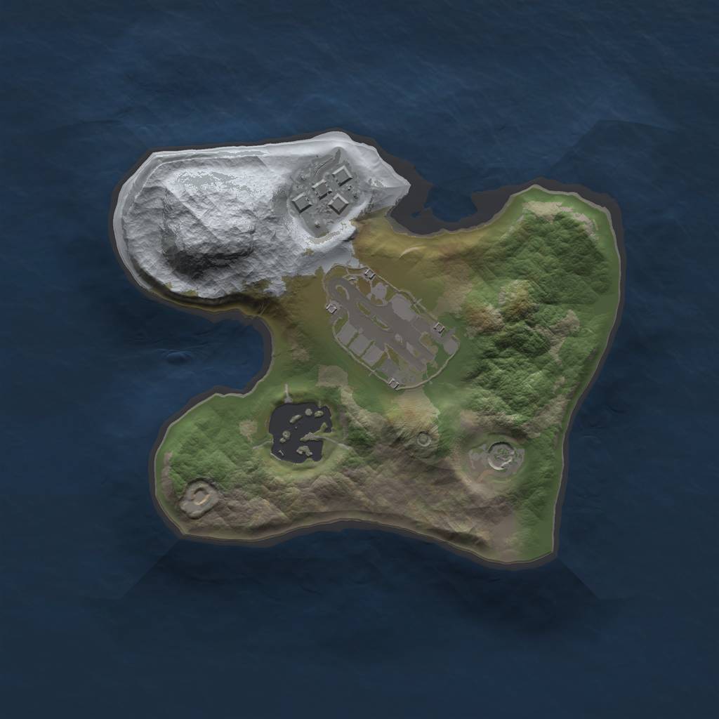 Rust Map: Barren, Size: 1666, Seed: 648252, 6 Monuments