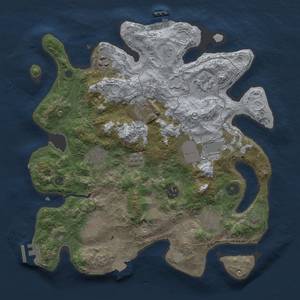 Thumbnail Rust Map: Procedural Map, Size: 3500, Seed: 431644902, 17 Monuments