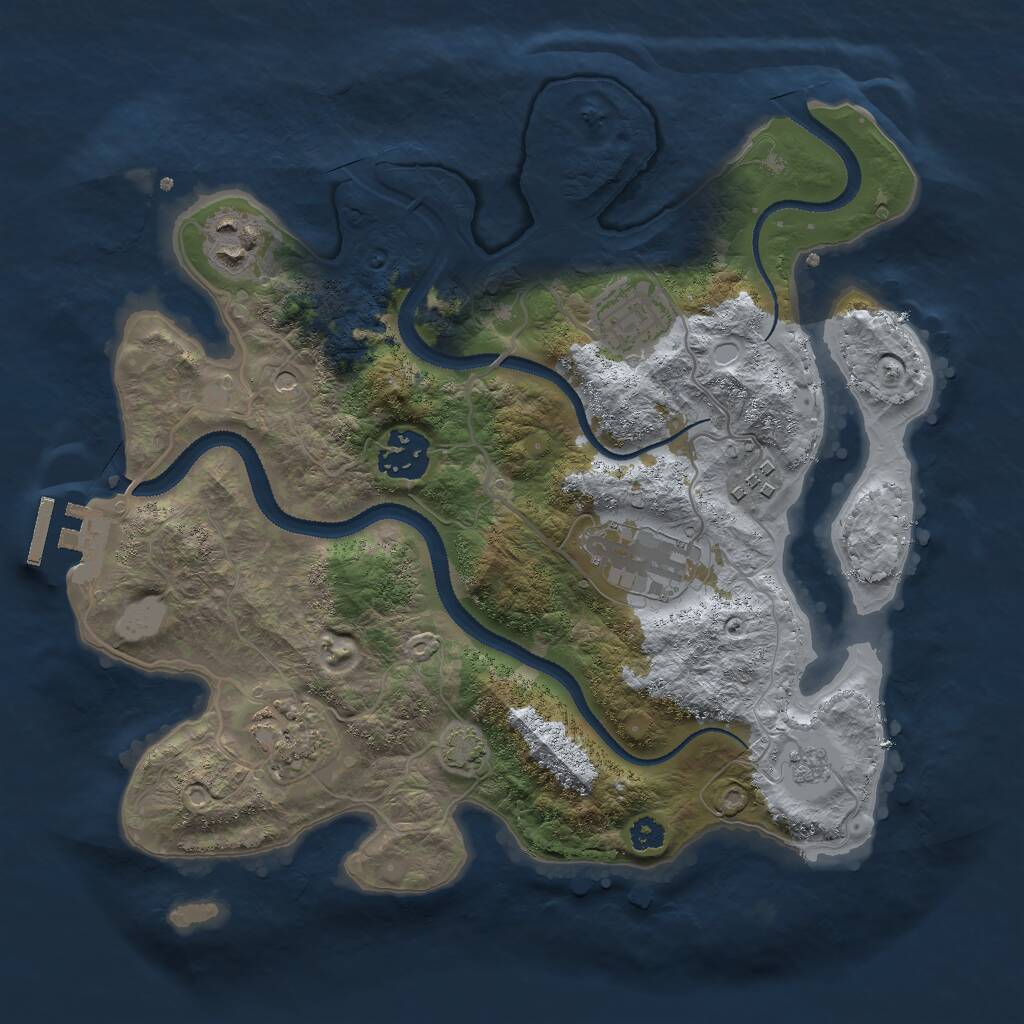Rust Map: Procedural Map, Size: 3000, Seed: 3169785, 11 Monuments