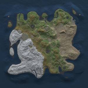 Thumbnail Rust Map: Procedural Map, Size: 3000, Seed: 1716558466, 11 Monuments