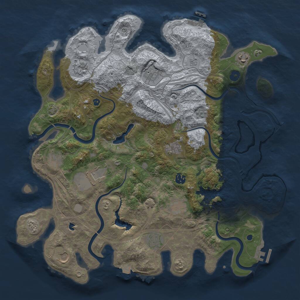Rust Map: Procedural Map, Size: 4250, Seed: 792198941, 17 Monuments