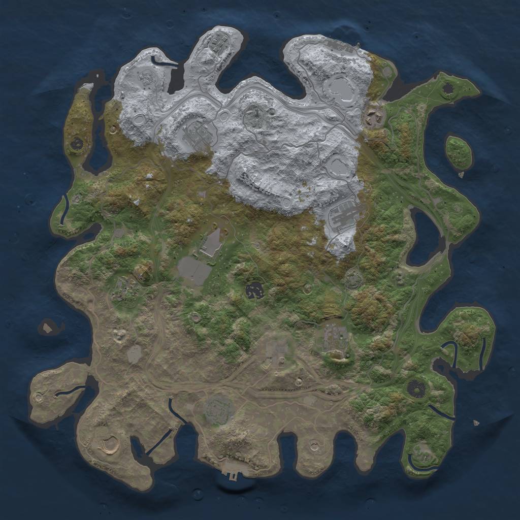 Rust Map: Procedural Map, Size: 4250, Seed: 792198941, 19 Monuments