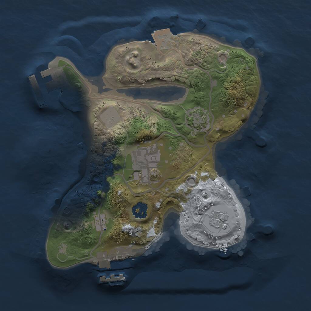 Rust Map: Procedural Map, Size: 1900, Seed: 55568543, 6 Monuments