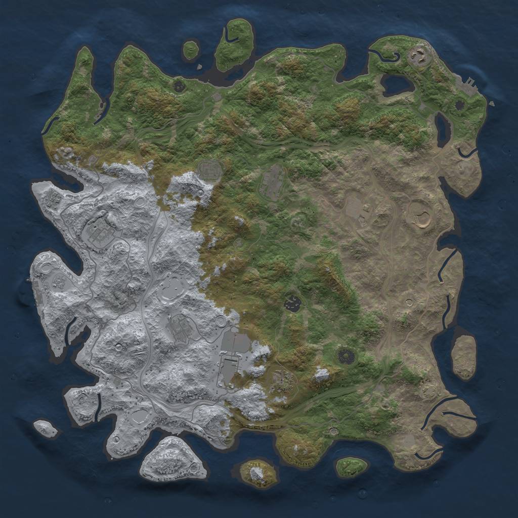 Rust Map: Procedural Map, Size: 4750, Seed: 60000, 19 Monuments