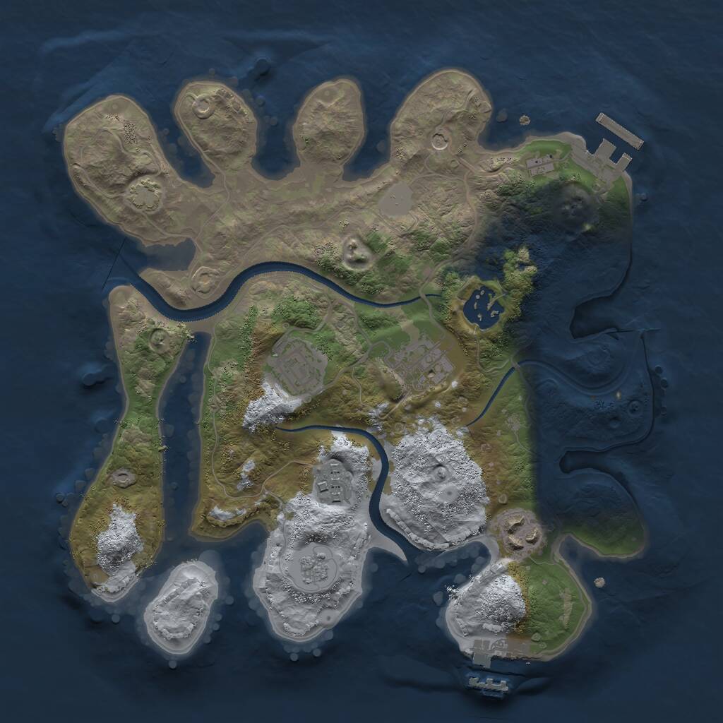 Rust Map: Procedural Map, Size: 2800, Seed: 838334532, 11 Monuments
