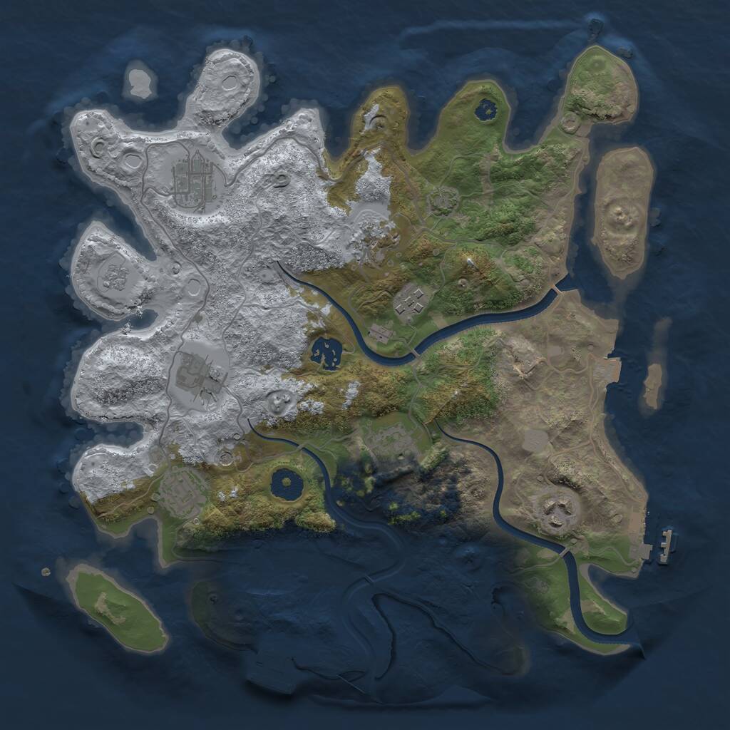 Rust Map: Procedural Map, Size: 3400, Seed: 84712019, 14 Monuments