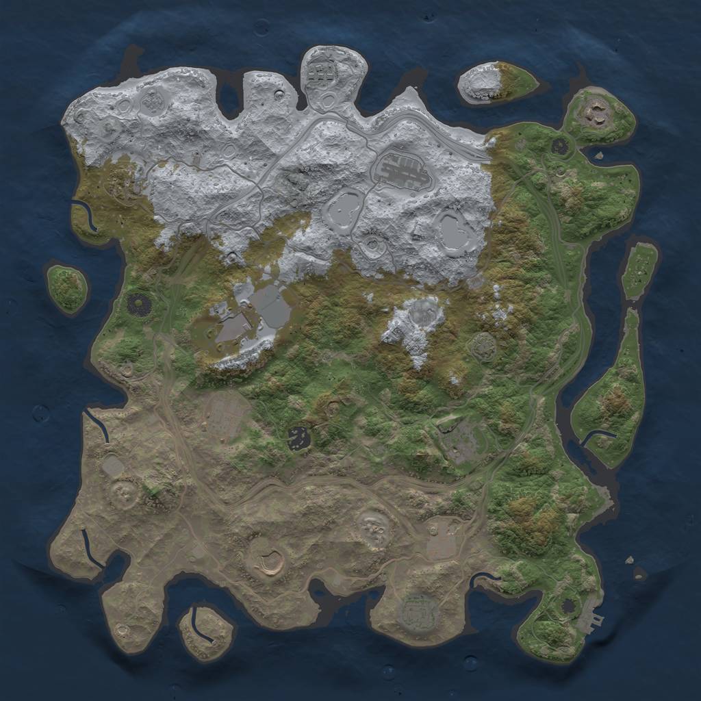 Rust Map: Procedural Map, Size: 4250, Seed: 5771, 18 Monuments